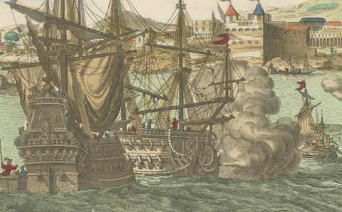 Naval Battle Off St. François (Campeche, Mexico), ca. 1780, close-up 3