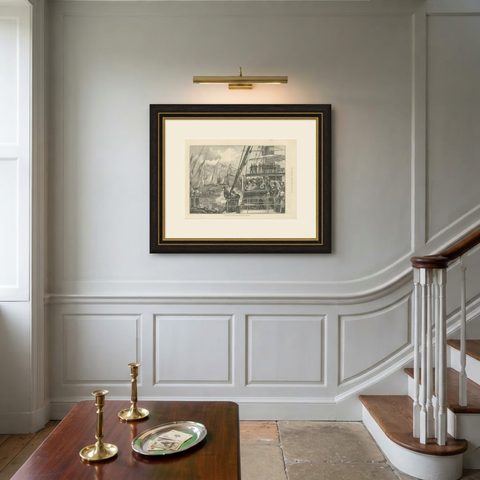 Antique Print of the Prince of Wales Starting the Jubilee Yacht-Race, 1887, shown framed on a wall