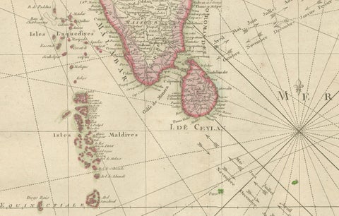Charting the Course of Empire: Bonne's 1770 Masterpiece Maps of the Indian Ocean, close-up 4