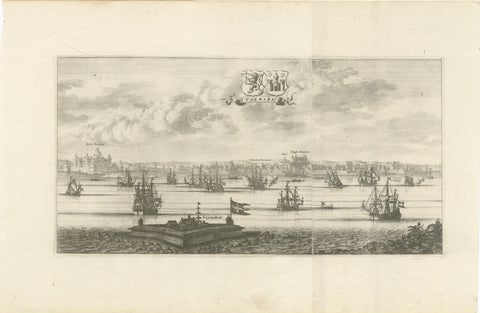 Maritime Majesty: The 17th-Century Skyline of Kalmar in Sweden, 1693, view 2