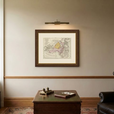 Interesting Old Map of the Nw Coast of America and the Ne Coast of Asia, ca.1772, shown framed on a wall
