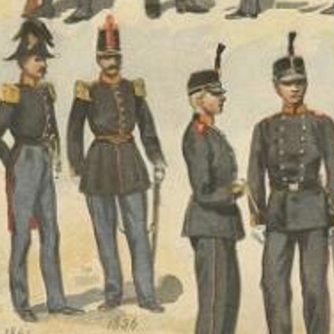 Midshipmen, Cadets and Instructors of the Dutch Navy '1808-1898', ca.1900, close-up 1