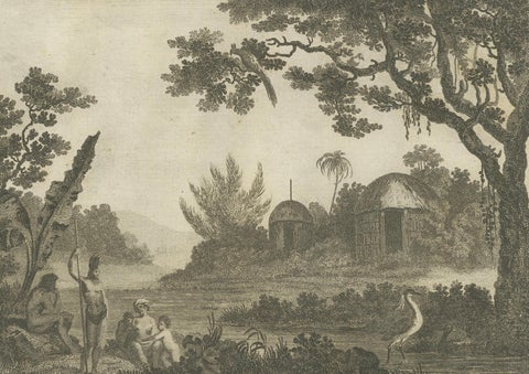 Serene Daily Life in New Caledonia: A Captured Moment from Cook's Voyages, 1784, close-up 3