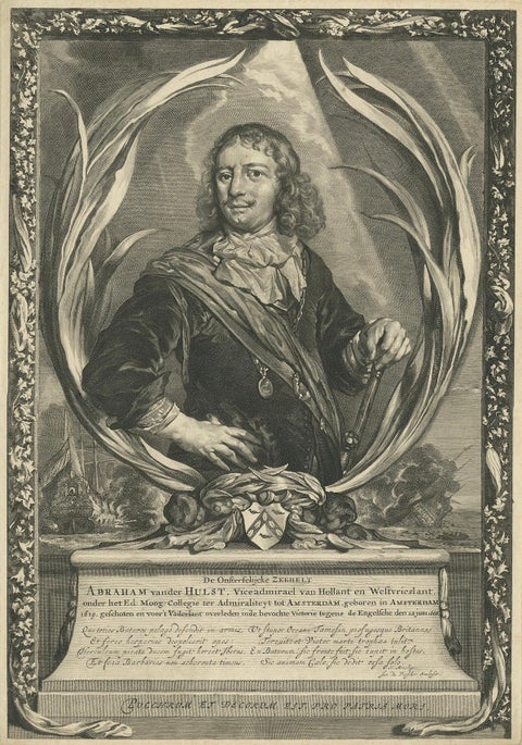 Large Portrait of Vice Admiral Abraham van der Hulst, Dutch Naval Hero, c.1666, close-up 1