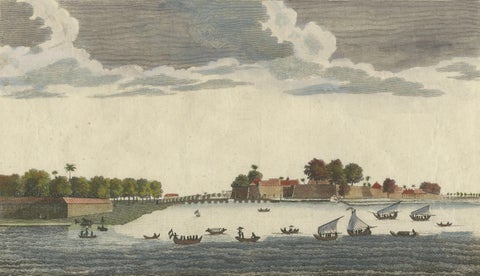 1778 View of the Dutch Fortifications and Port of Batavia, Now Jakarta, close-up 4