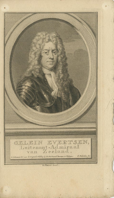 Naval Commanders of Zeeland, Gelein & Kornelis Evertsen, Adriaan Bankert, c1750, view 4