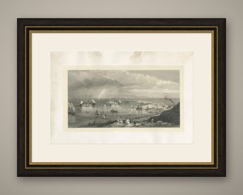 Antique Maritime Print by Prior, circa 1860, shown framed