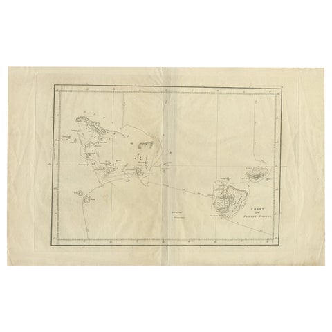 Antique Chart of the Friendly Islands or Tonga in the Pacific Ocean, 1785