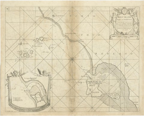 Coast of Northumberland, England, Incl the Holy & Farne Islands, Etc, 1693, view 2