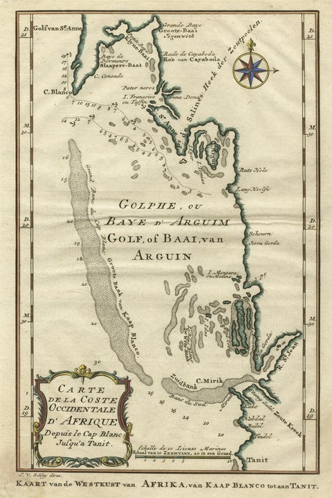Bay of Arguin, West Coast of Africa from Cape Blanco to Tanit, Africa, 1747, close-up 1