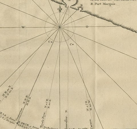 Antique Map of the Coast of Acapulco by Anson, 1749, view 3