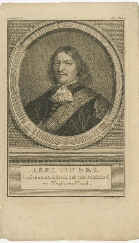 Set of Three Dutch Naval Portraits, Kortenaer, Kallenberg, and Van Nes, c.1700s, view 4