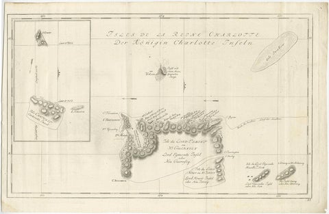 Original Antique Chart of the Santa Cruz Islands, 1774, view 2