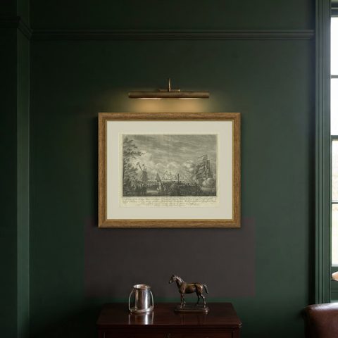 Antique Print of the Sailing Tour on the IJ River , Amsterdam, 1768, shown framed on a wall