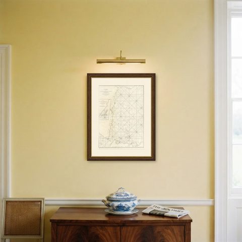 Antique Sea Chart by J. B. d'Apres de Mannevillette, Sumatra, 1780, shown framed on a wall