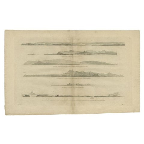 Antique Print with Coastal Views of Asia by Cook, c.1784, view 2