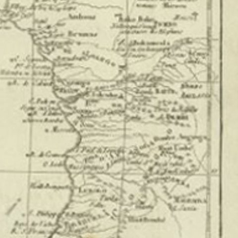 Antique Map of the Coast of Guinea, Africa, c.1780, close-up 1