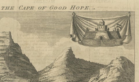 The Cape of Good Hope, VOC Anchorage and Table Mountain, c.1750, close-up 4