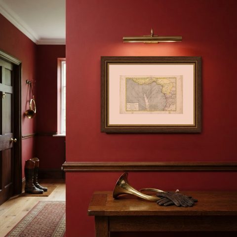 Antique Map of the Coast of Guinea, Africa, 1820, shown framed on a wall