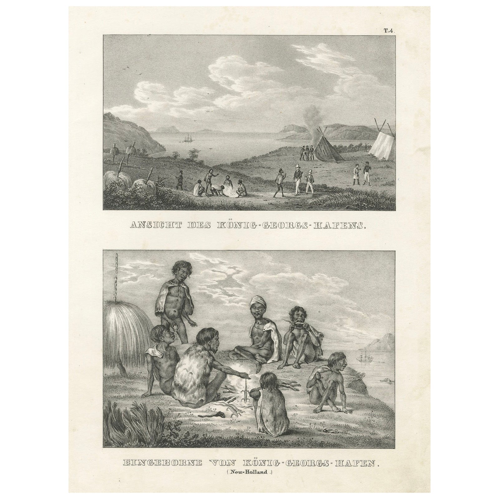 Scenes from King George's Harbour, New Holland (modern-day Australia), 1836