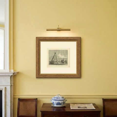 Antique Print of the Port of Zierikzee by Tirion, 1751, shown framed on a wall
