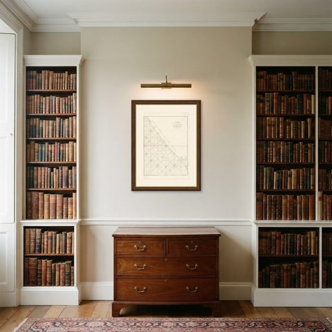 Antique Sea Chart of the Coast of Sumatra, Indonesia, circa 1775, shown framed in a room